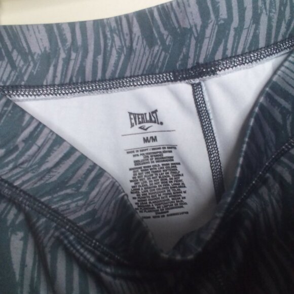Everlast Cropped Leggings M Athletic Active Gray Pink Patterned - Picture 4 of 13